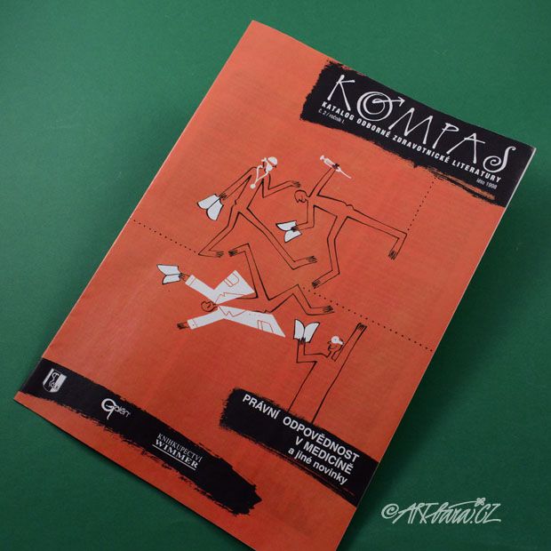 obálka s ilustrací a grafická úprava katalogu - Kompas - katalog odborné zdravotnické literatury , Galén 1998