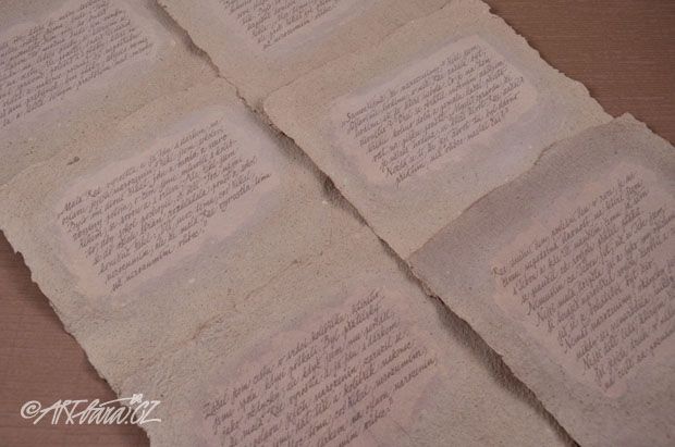 Richard Bach: Nikdo není daleko – diplomová práce – listy z ručního papíru s ručně psaným písmem,  knižní vazba